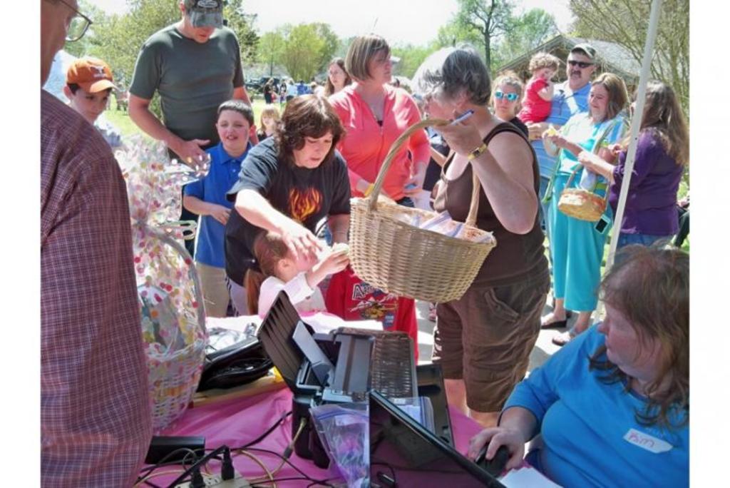 Prizes after the egg hunt