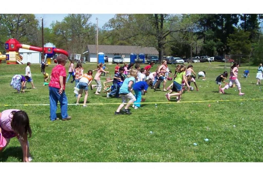 The egg hunt gets underway!