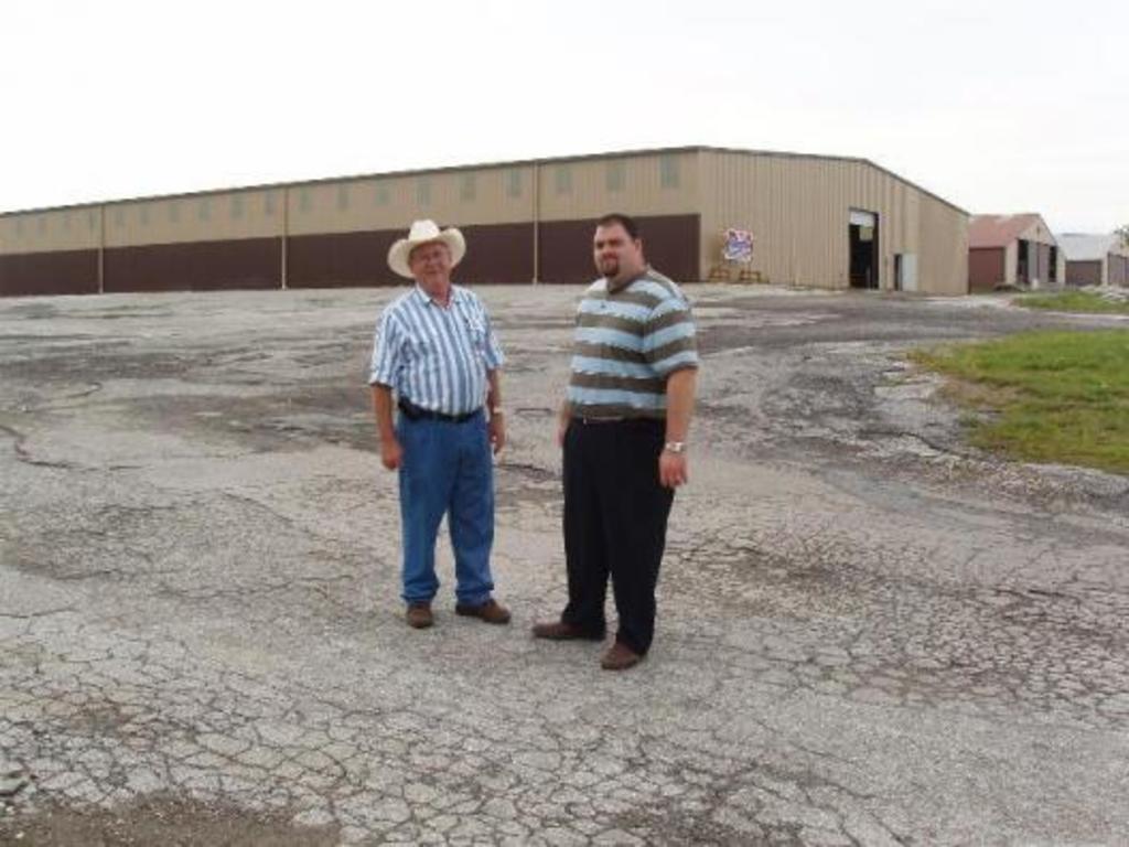 Donal and Ben directing traffic and greeting folks at the top of the hill.