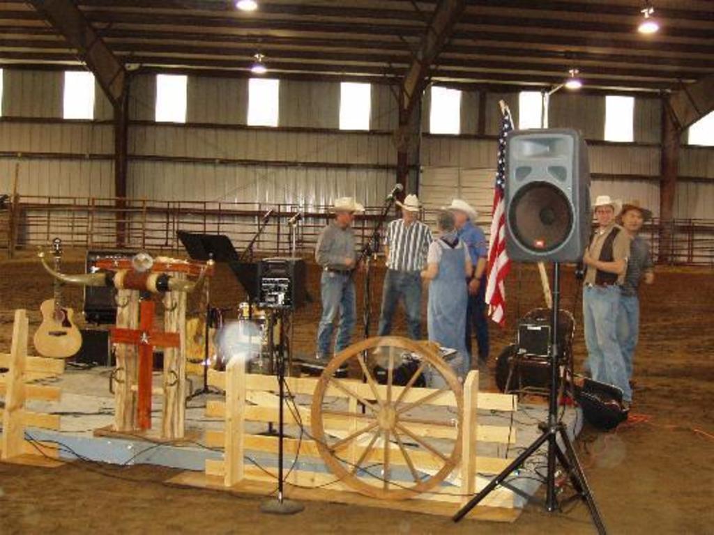 The Band arrives very early to get everything just right. Kyle likes to be well prepared.