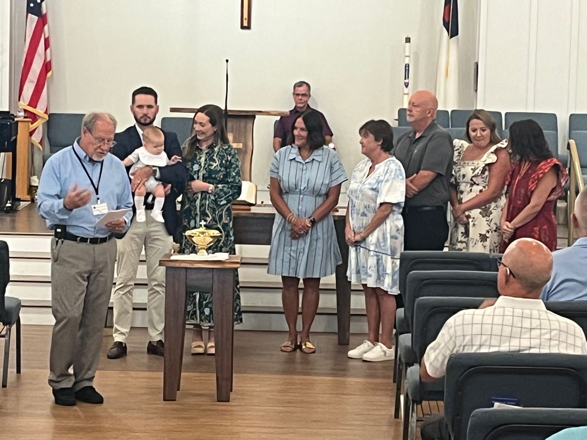 Baptism of Henson Luke Gilliam, son of Cameron and Camille Gilliam.