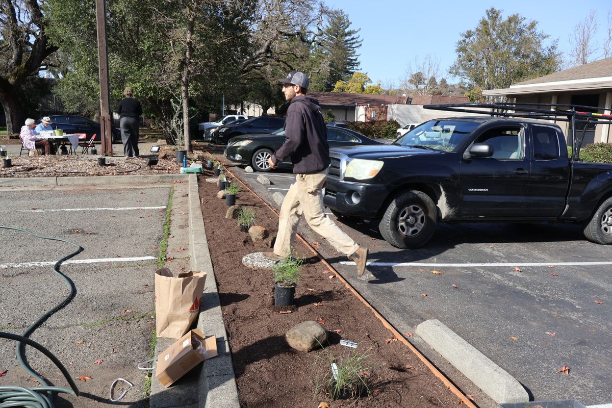 Gabiel demonstrating the proper use of a stepping stone.