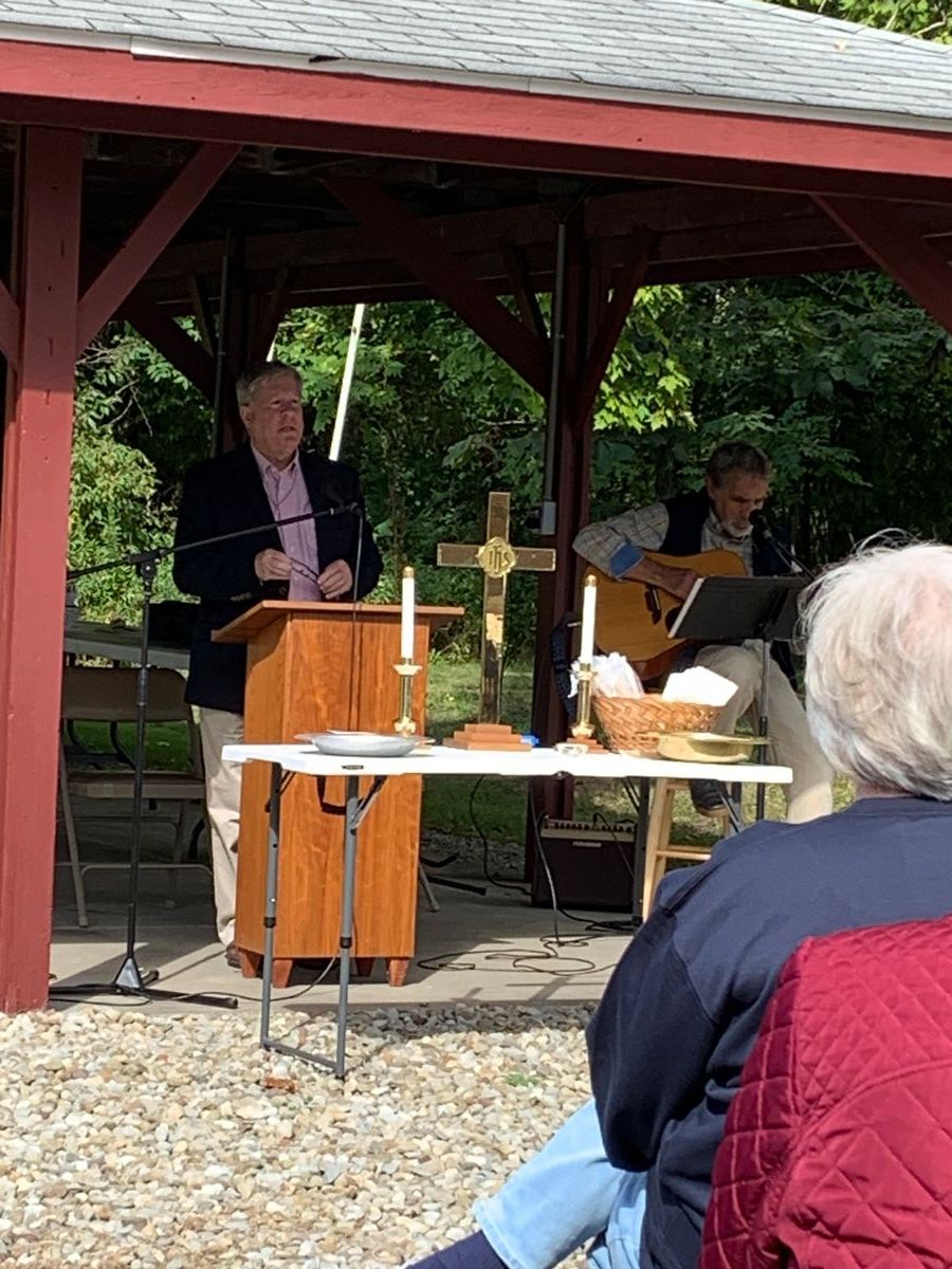 Outdoor Worship and Picnic, Sunday, Sept 7th - First Responders recognized. And it was grandparents day!