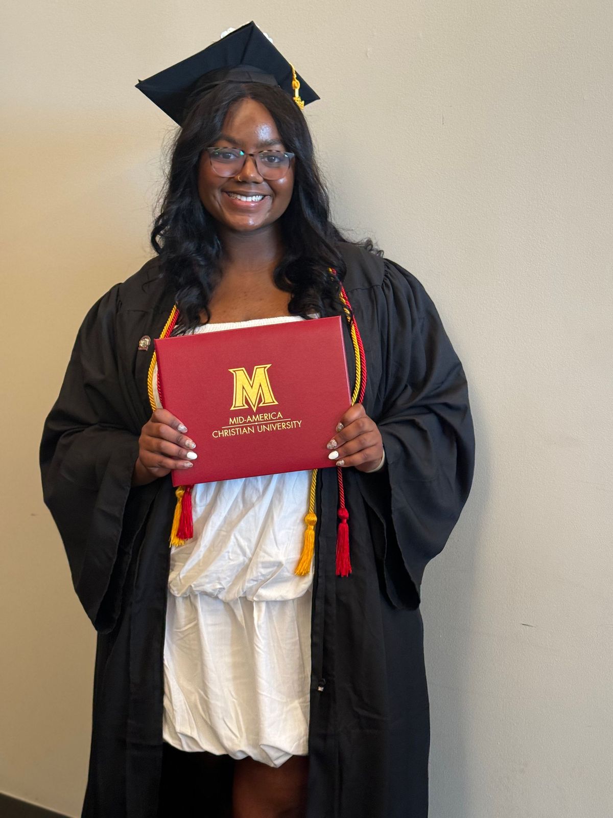 Brooklyn Sanders -granddaughter of Dea. William & Sis. Natacha Austin, great granddaughter of Sis. Bettye Tucker, graduated from Mid America Christian University, Cum Laude, May 2024