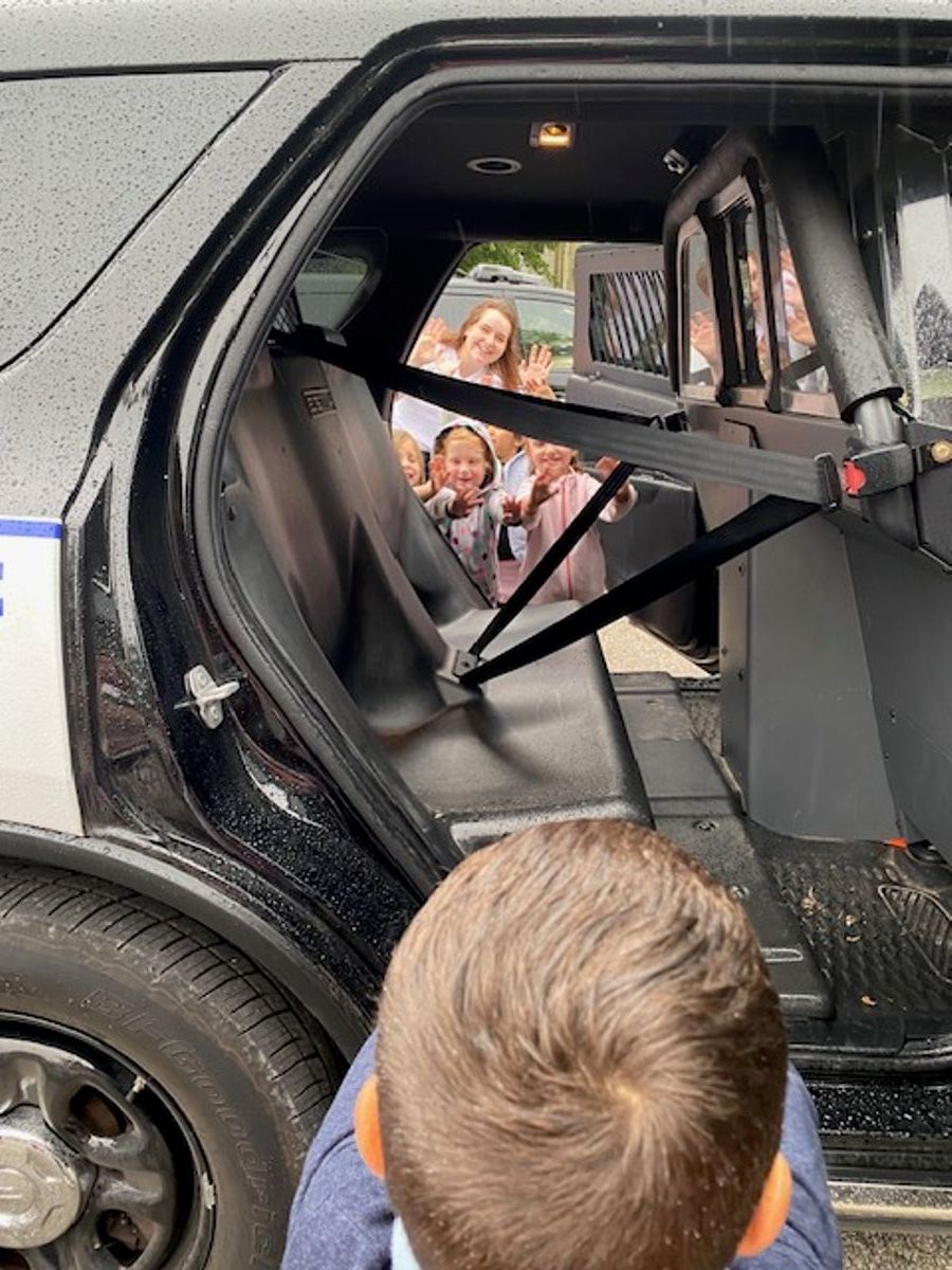 Students enjoyed viewing different parts of the squad cars