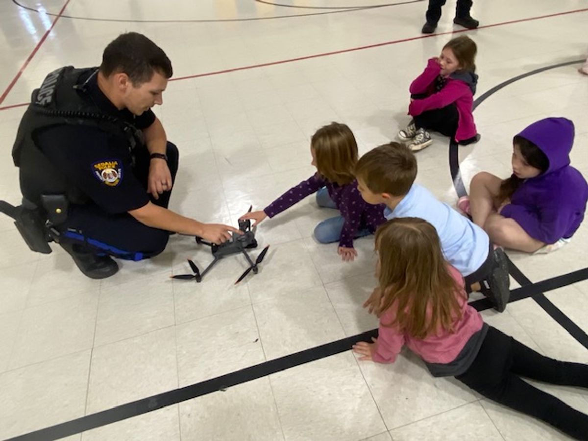 Learning about drones and watching one fly was a highlight for the children!