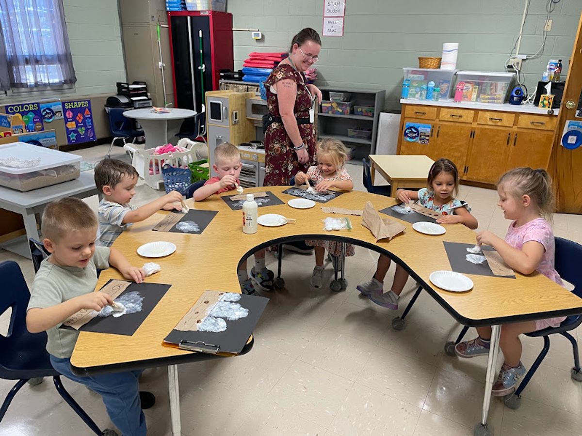 Afternoon preschool recreated the cover of our book of the week, Owl Babies by Martin Waddell.
