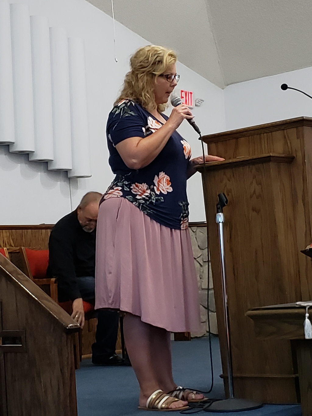 Denise Singing a Special for Father's day