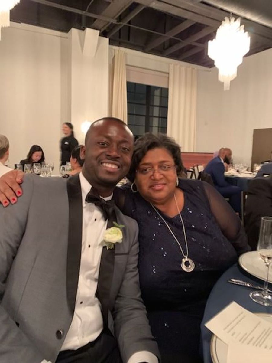 A few moments of celebration for Kim and her nephew, Matthew, at his wedding.