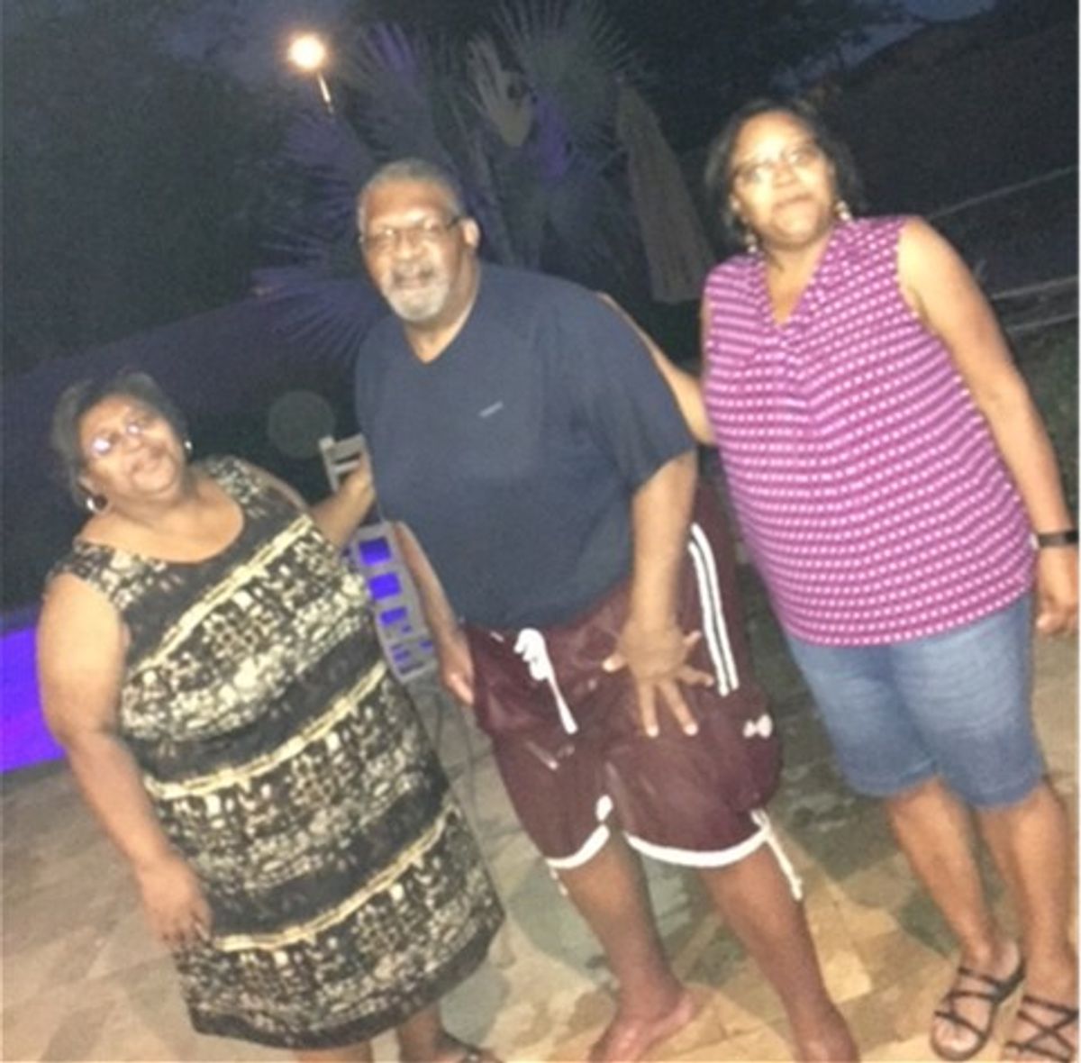 Kim and her siblings at a family gathering.