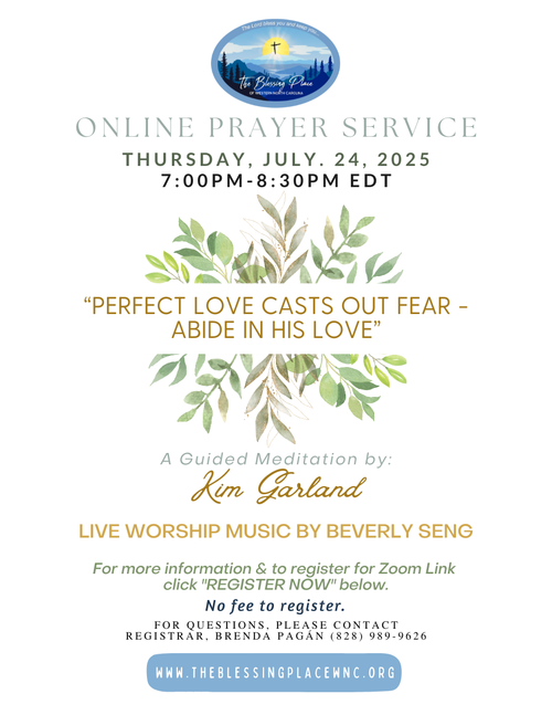 July 2025 Online Prayer Service Flyer