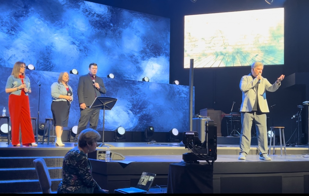 on stage at PRESTONWOOD