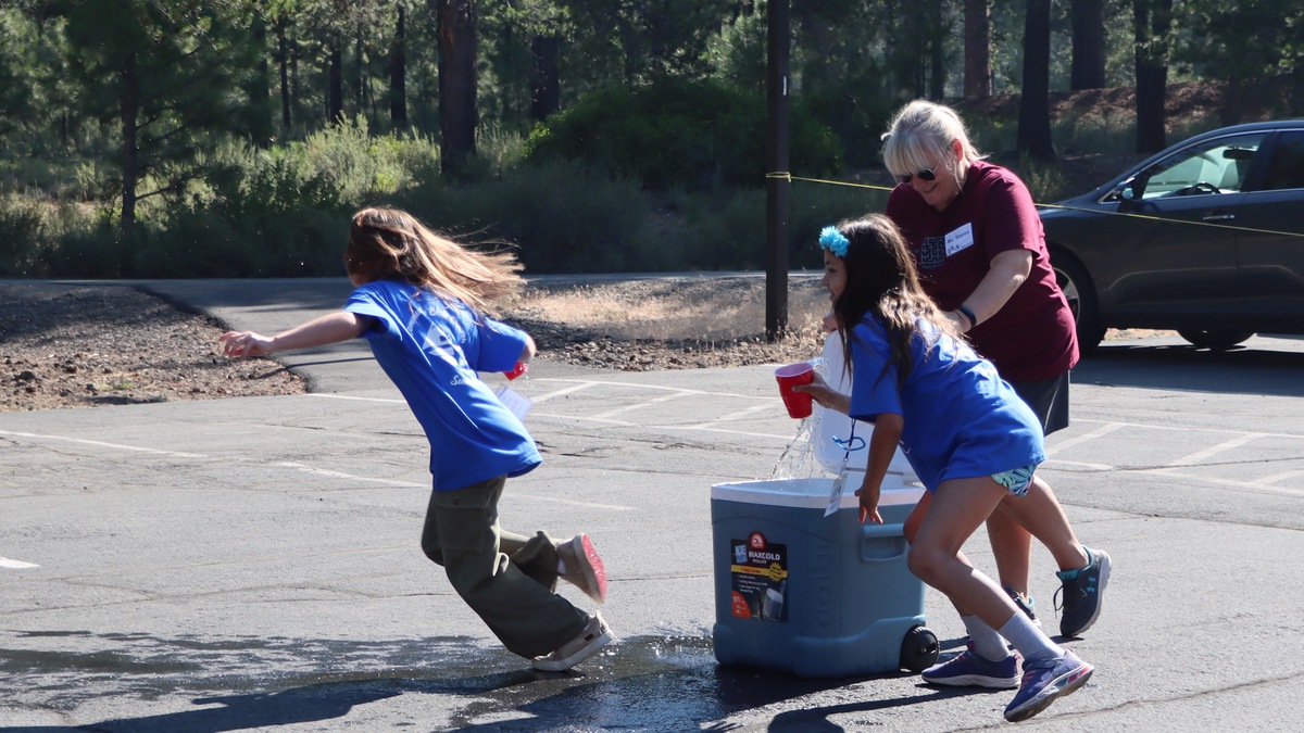 We had lots of fun with water games outside!