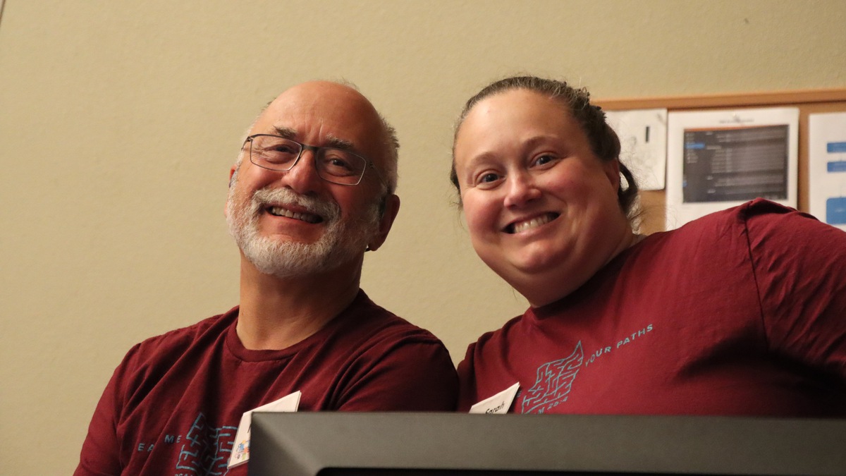 Scott and Sara were our amazing sound tech team!