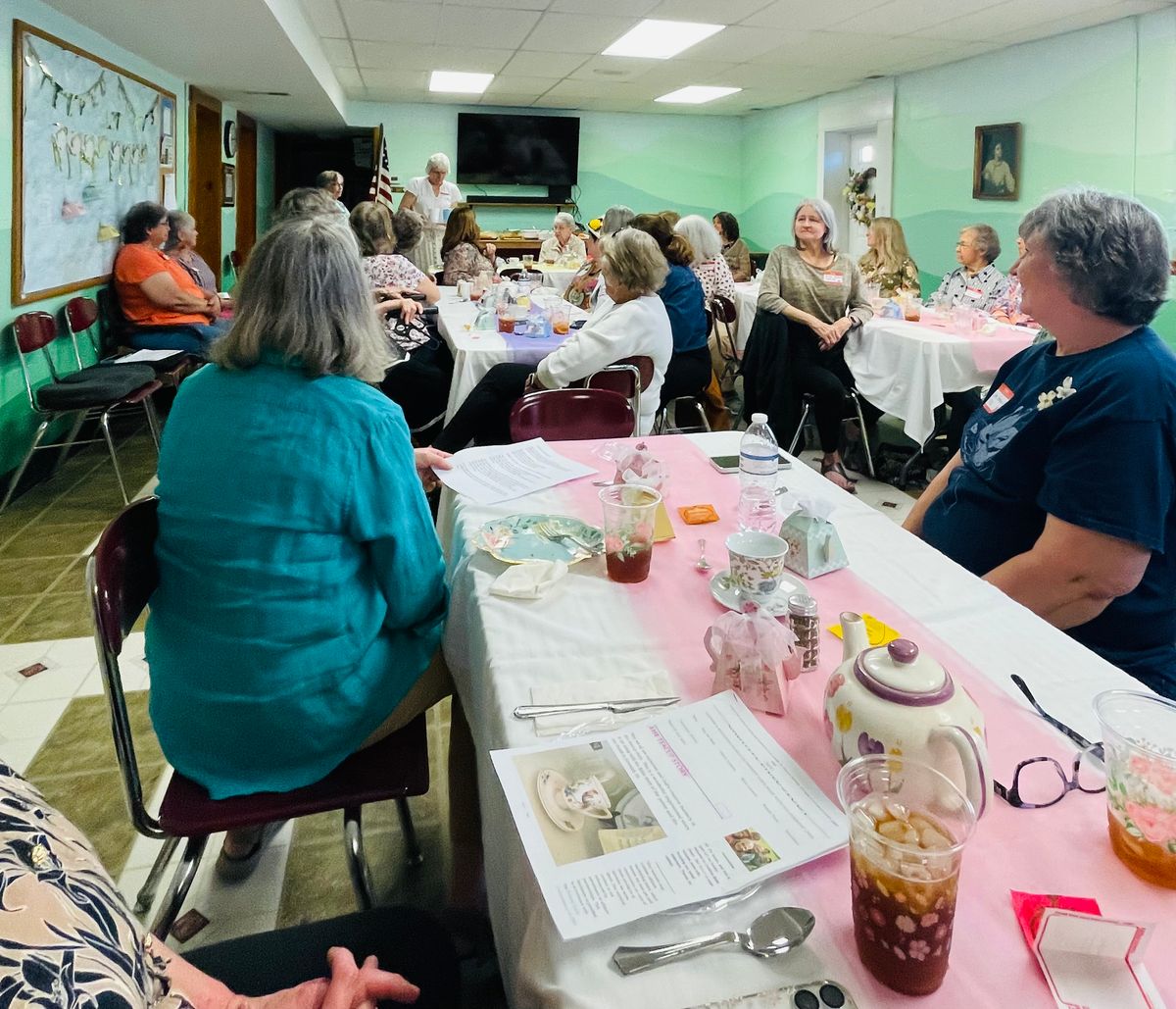 Delicious food, fun games, wonderful time of fellowship with women from 4 local Presbyterian churches.