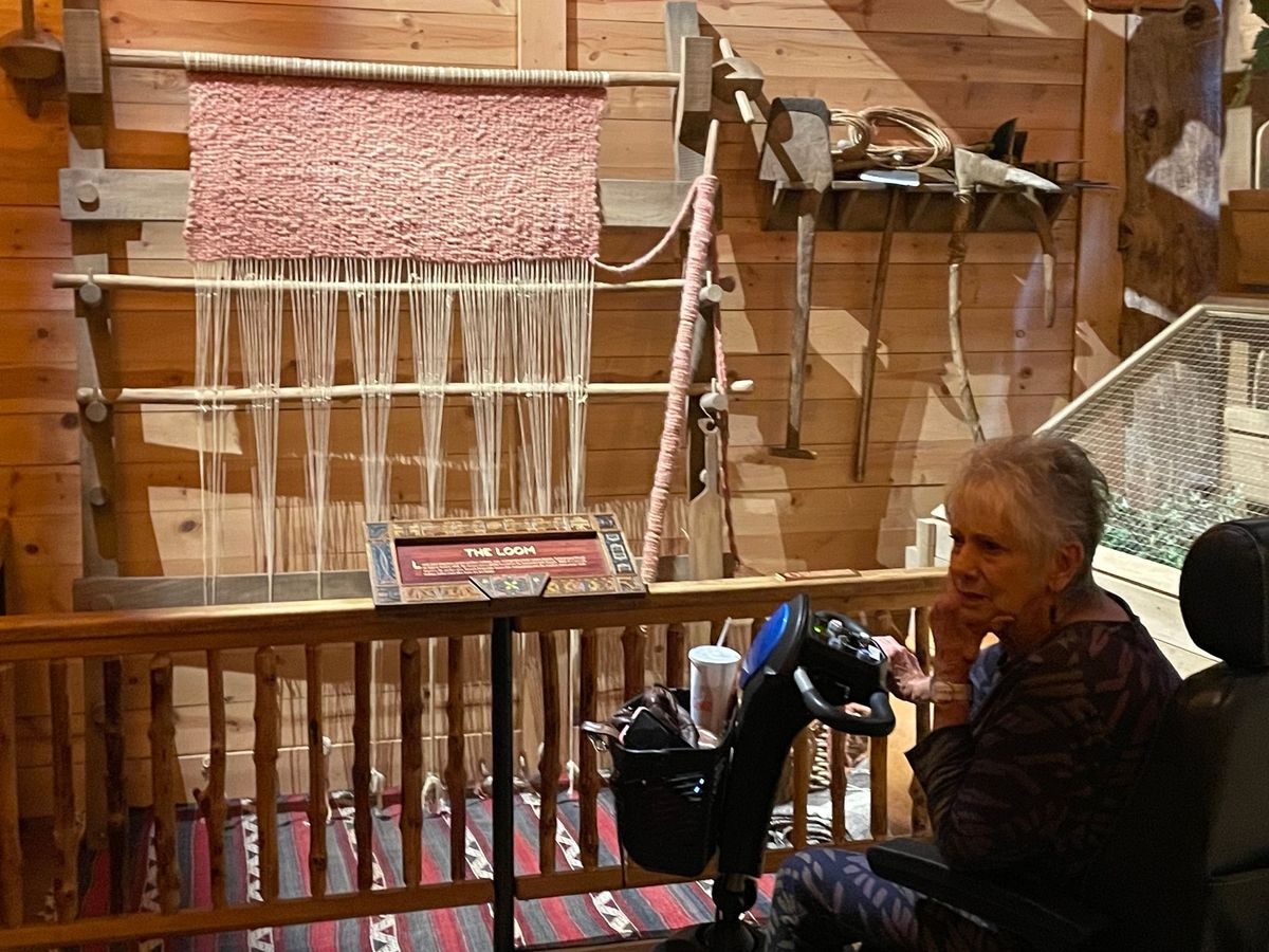 Weaving on a loom!