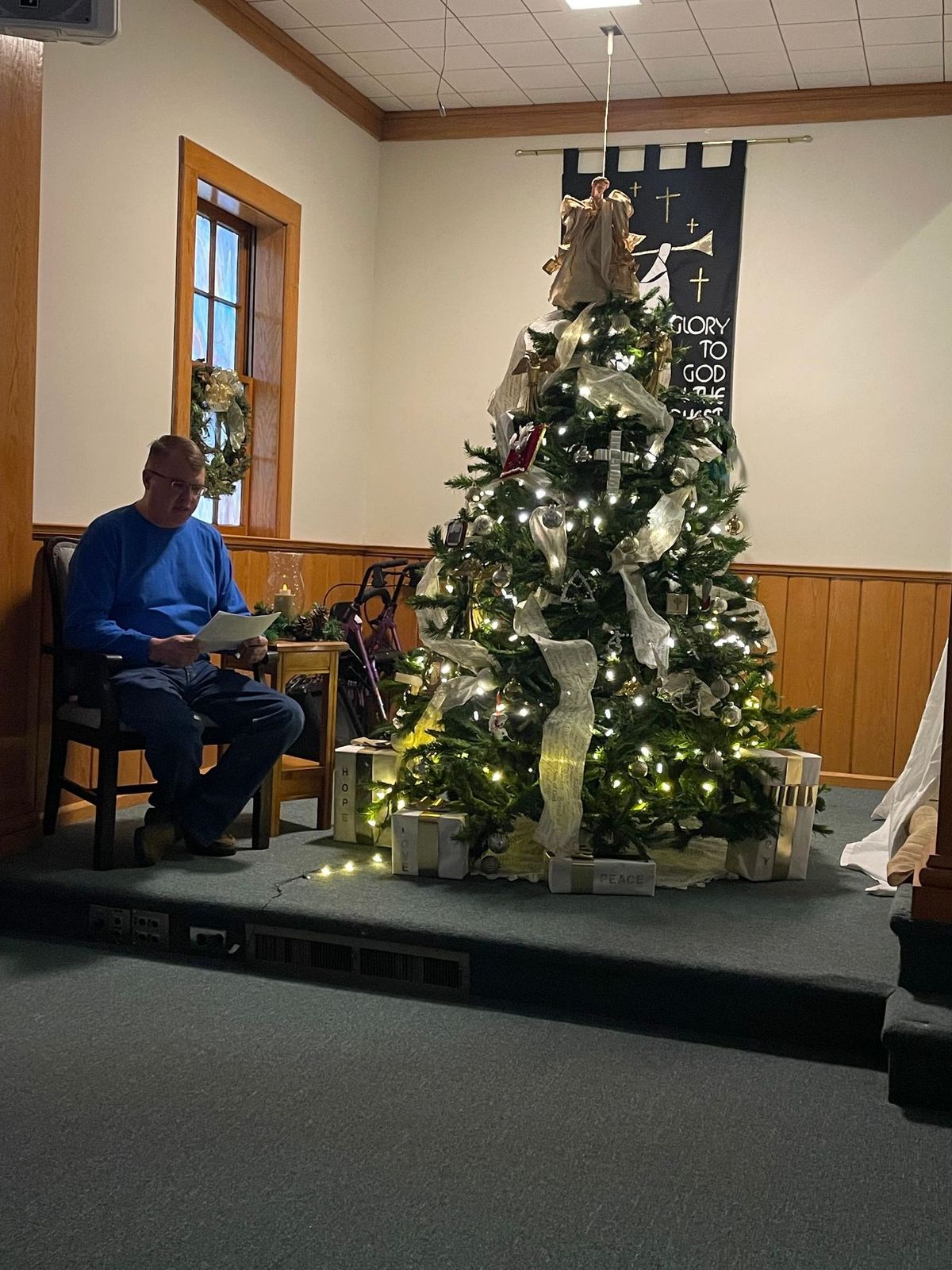Harold Booker was our narrator during our Christmas Program at 4 PM on 12/15/2024