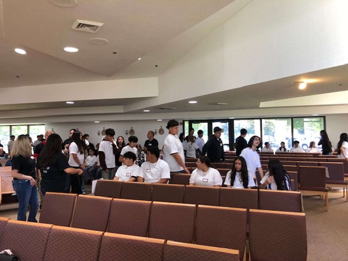 Confirmation students attending the 4 p.m. Eucharist.