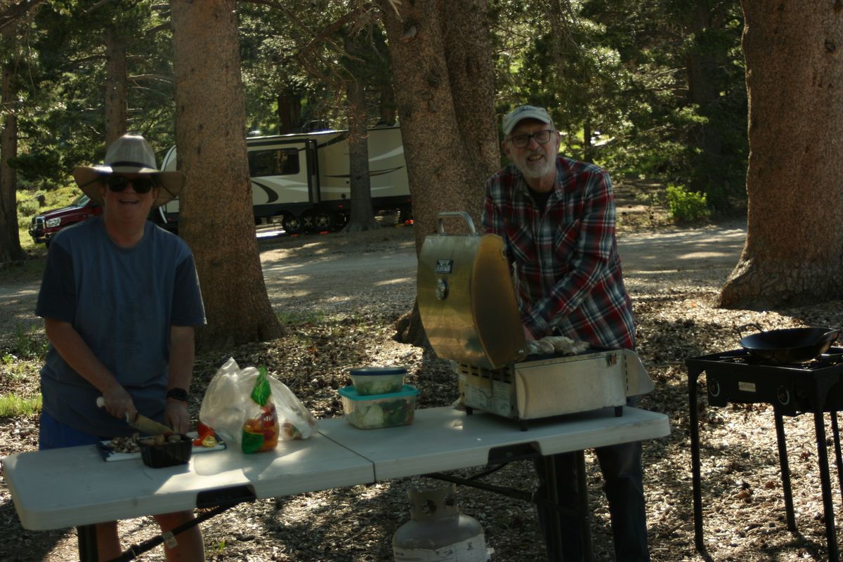 Our camp cooks at work preparing Thursdays dinner.