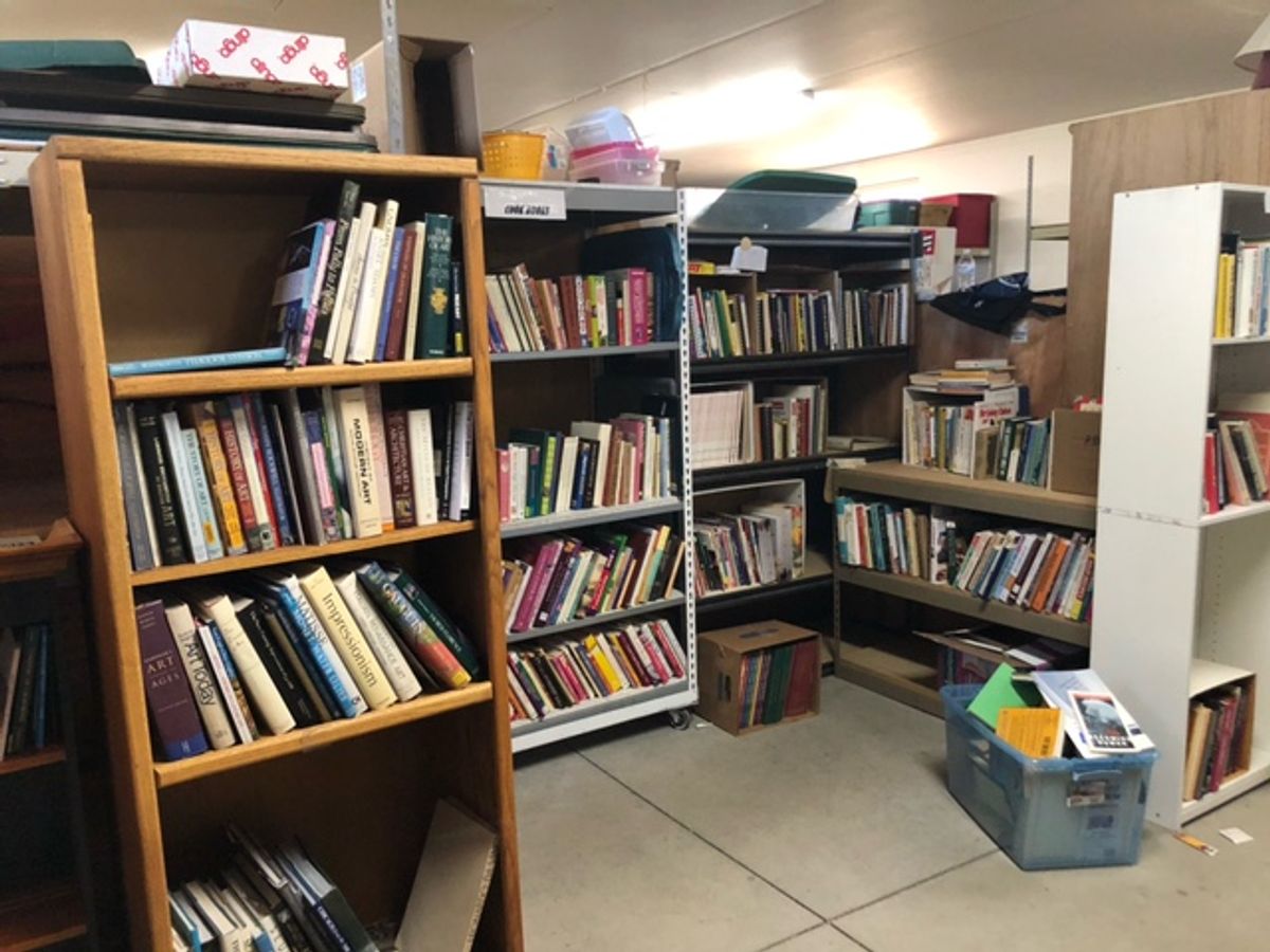 A section of the book department (in the Outside Building)