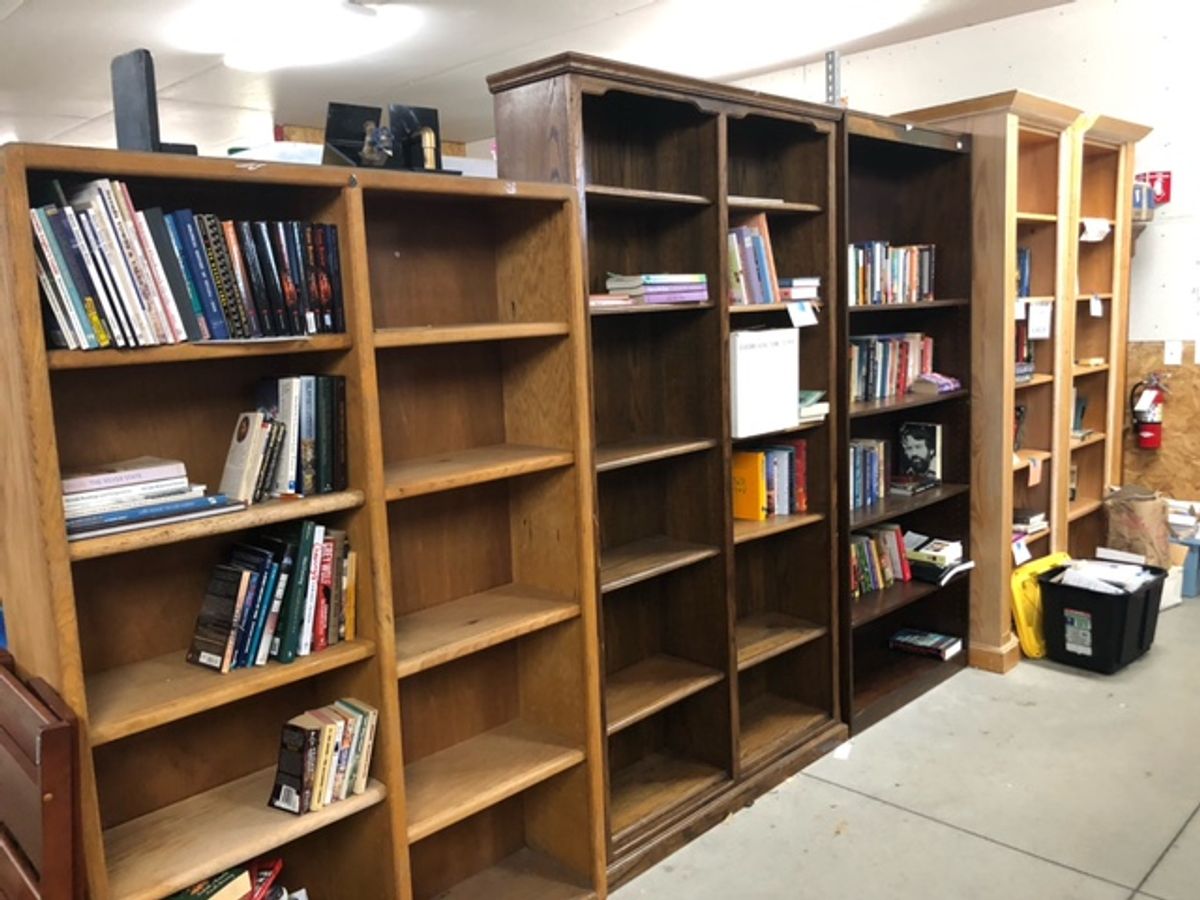 A section of the book department (in the Outside Building)