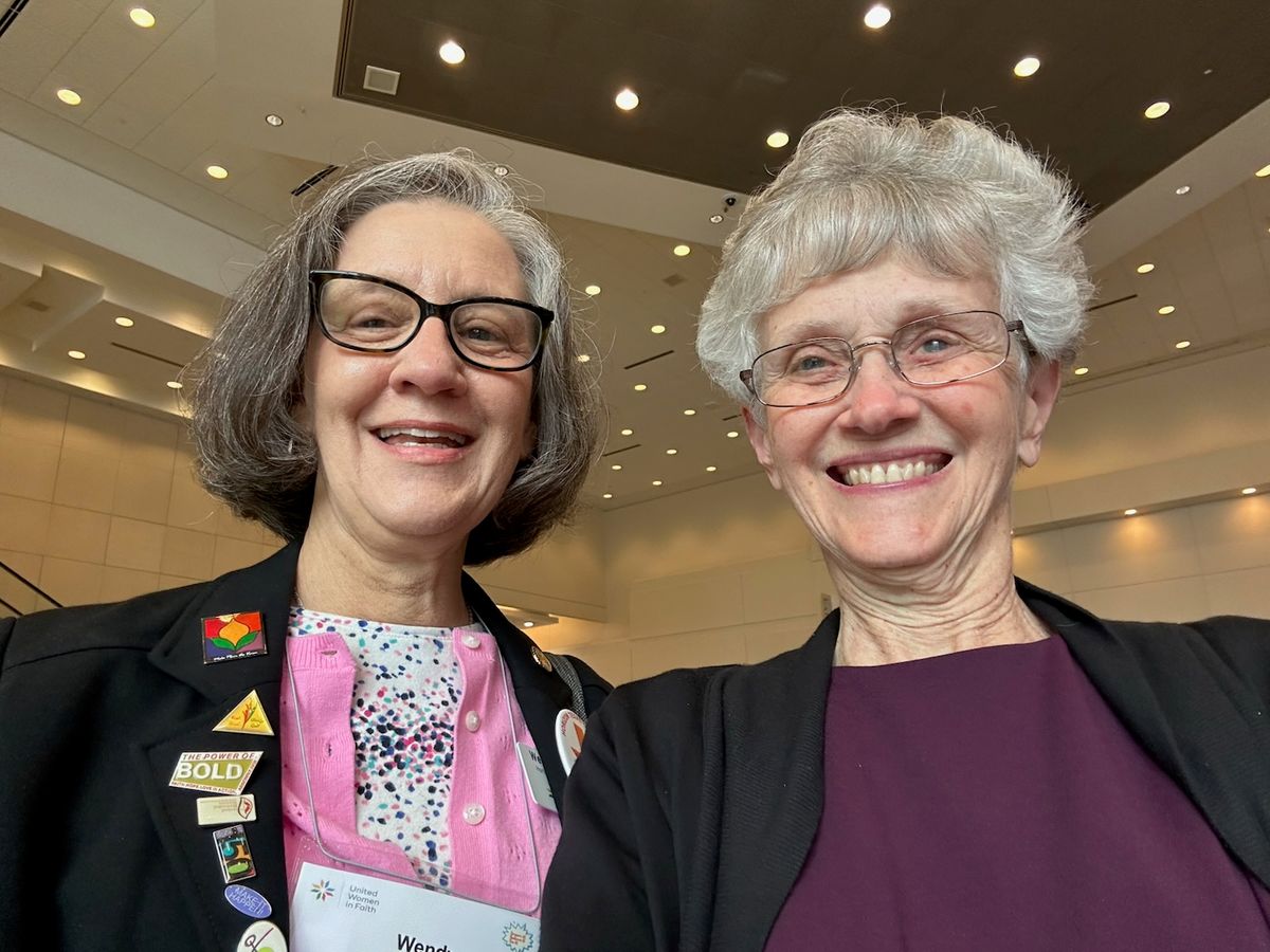 Wendy Campbell and Bishop Peggy Johnson from Baltimore. Peggy did deaf interpretation for Assembly.