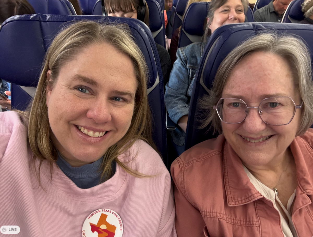 Cynthia Bullmer & her mom, Debi MacDonald - flying to Indianapolis!
