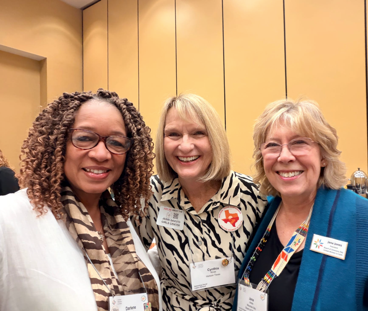 Darlene Alfred, Cynthia Rives, current national Board Chair, Jana Jones from Colorado
