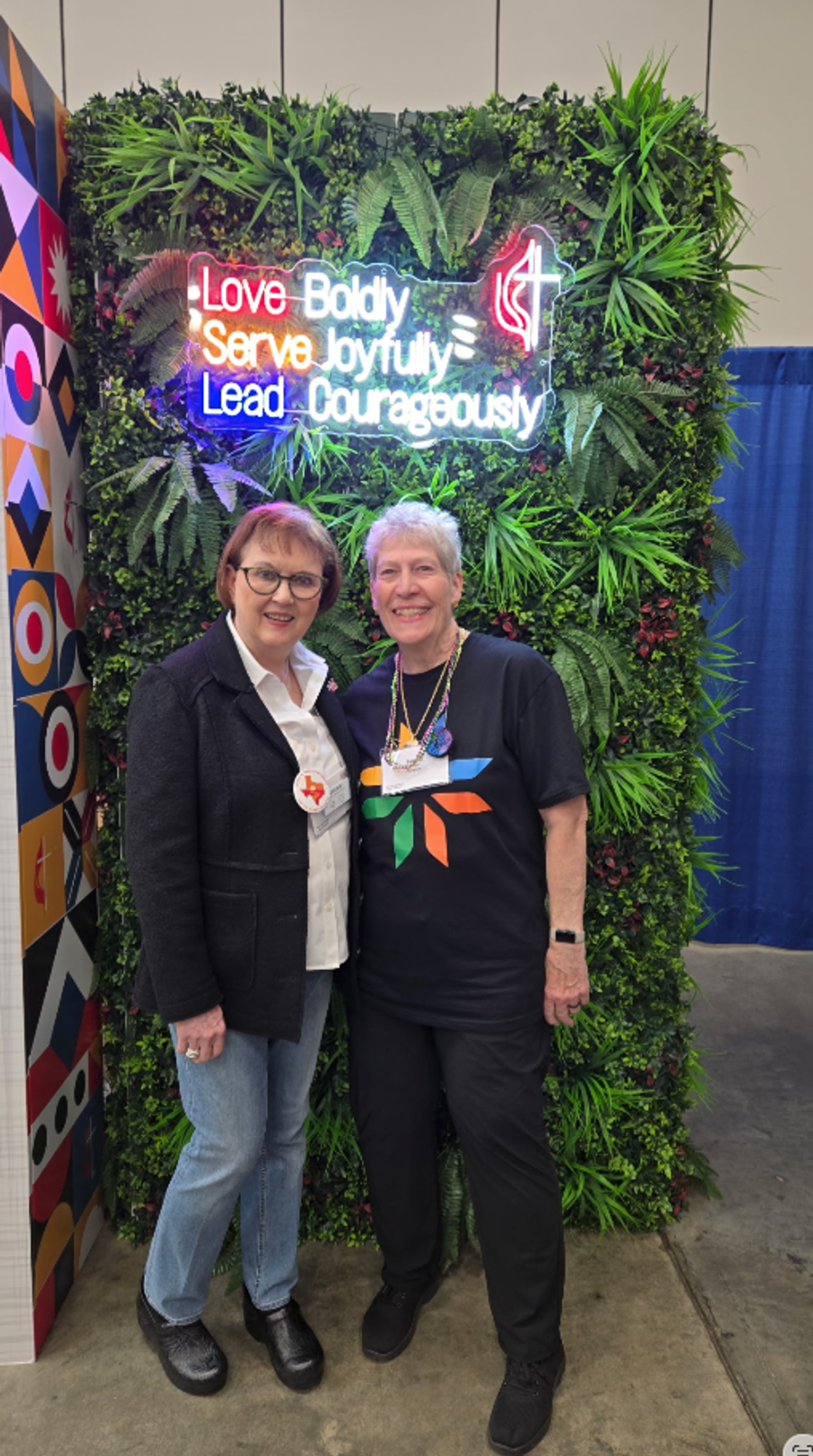 BFF's from Church Women United, Julie Noel (CWU TX President) and Sandy Meyer (CWU MN) smile for the camera @ the National UWFaith 2026 Assembly in Minneapolis, IN.