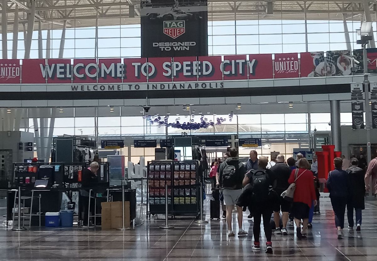 Arriving at the Indianapolis airport