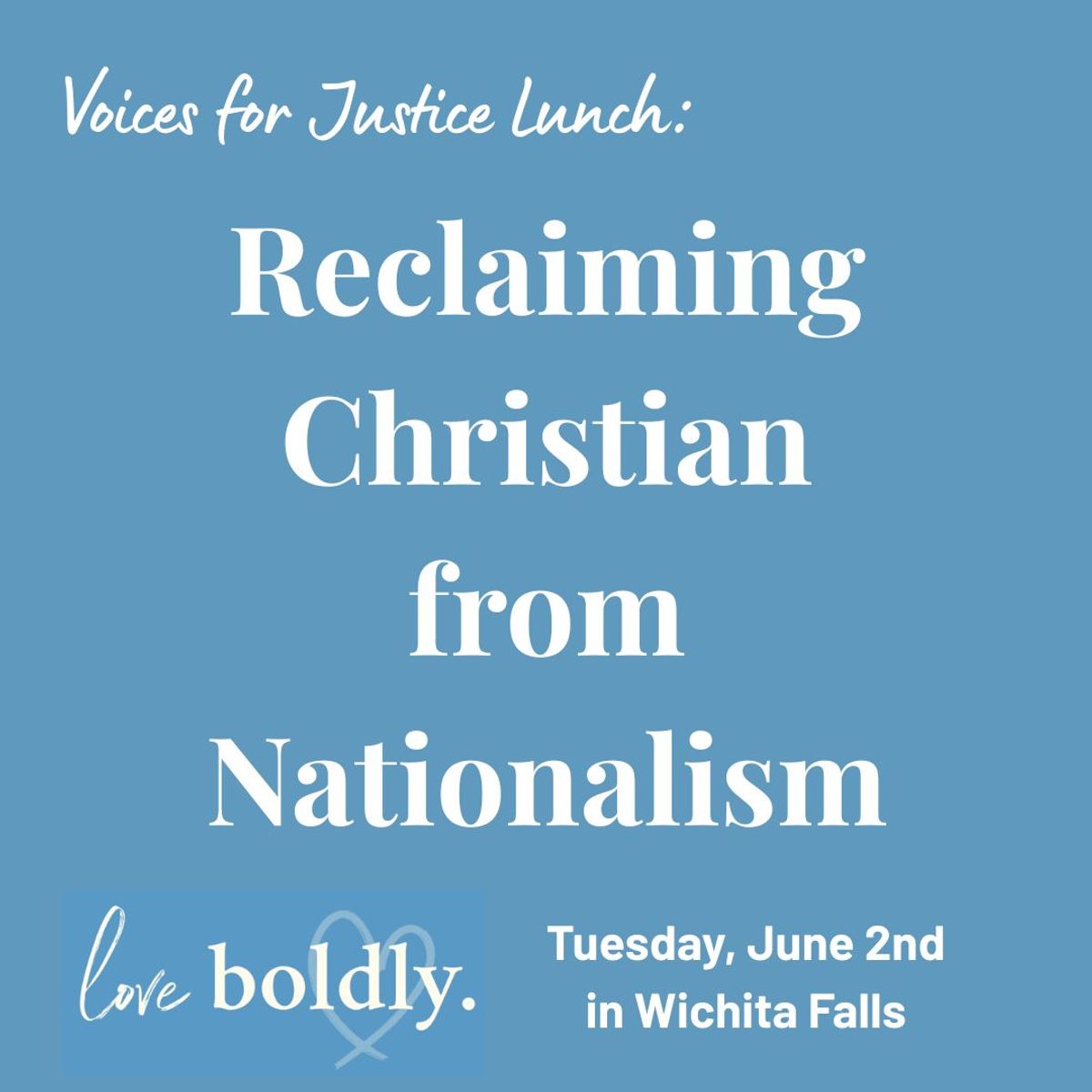 Promo square for our AC luncheon. It was a sellout!