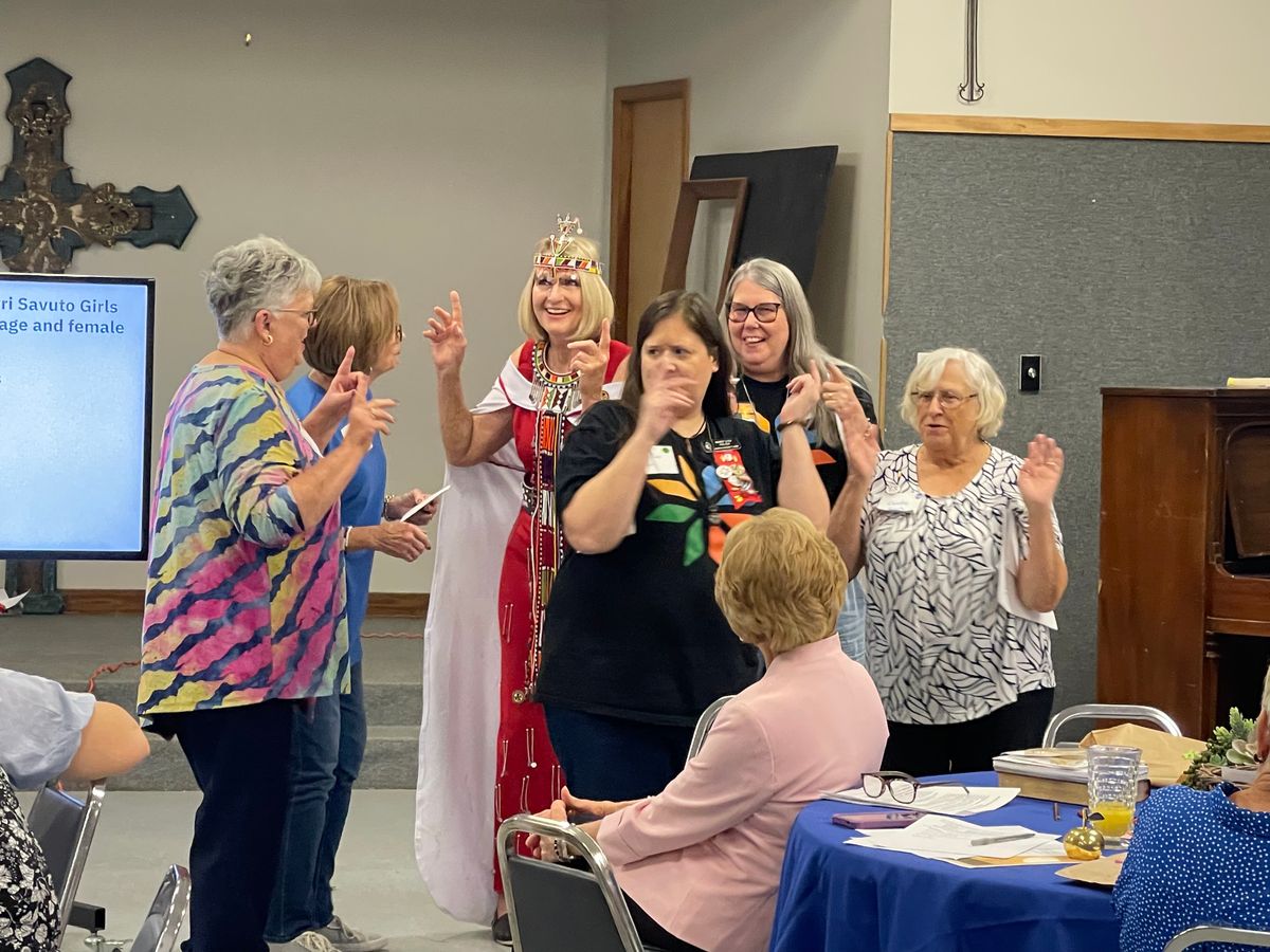 Cynthia Rives is 'Happy Dancing' with the District Leadership Team.