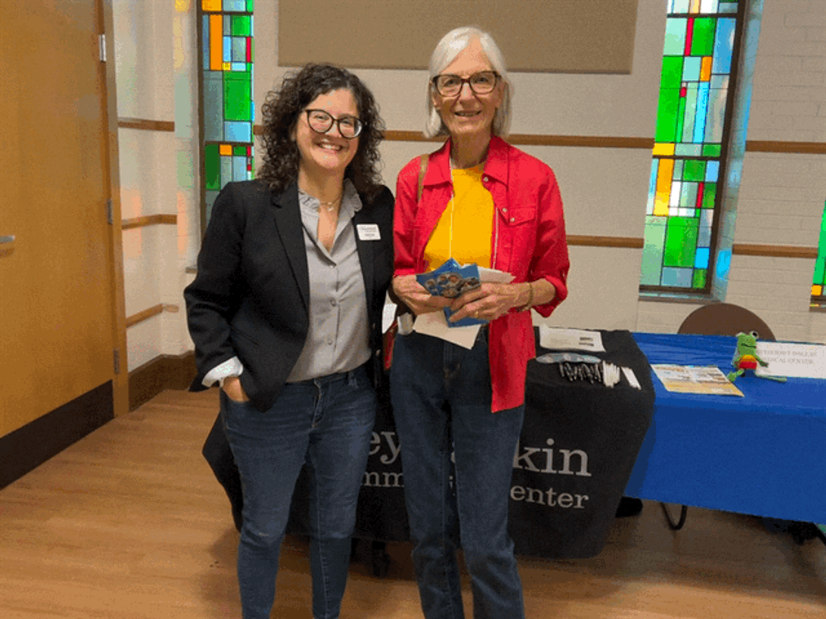 Shellie Ross, Chief Executive Officer of Wesley-Rankin Community Center with Karan Marshall of Northaven UMC.