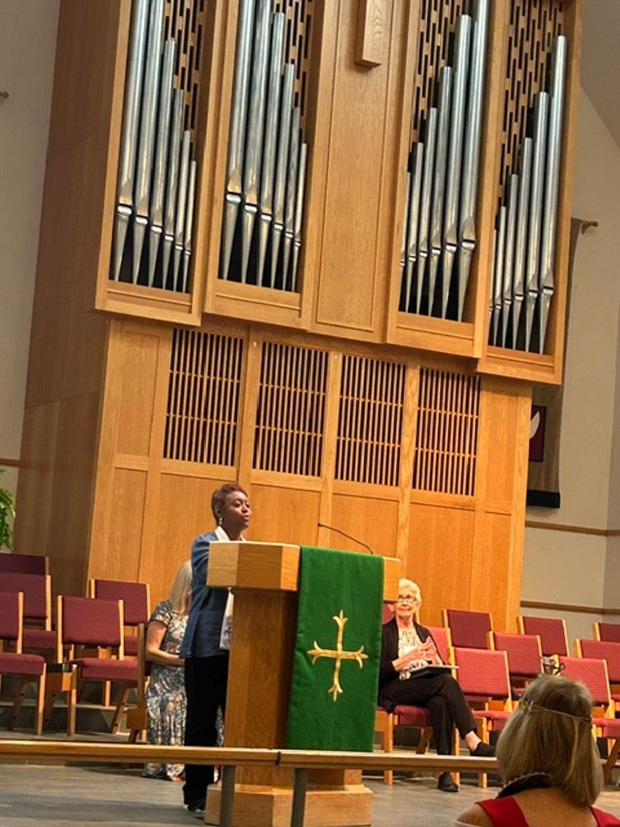 Deaconess Dee-Dee Spivey, Metro East Spiritual Growth, delivers a spiritual reflection