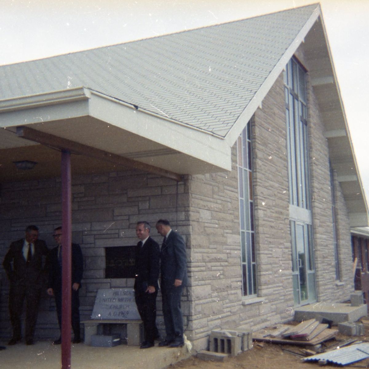 Placing the cornerstone of the new church - 1969