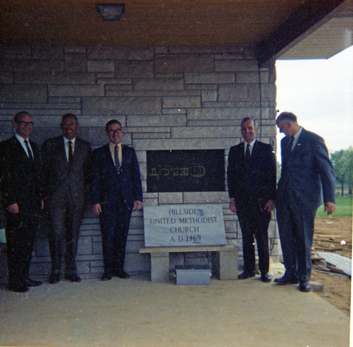 Placing the cornerstone of the new church - 1969