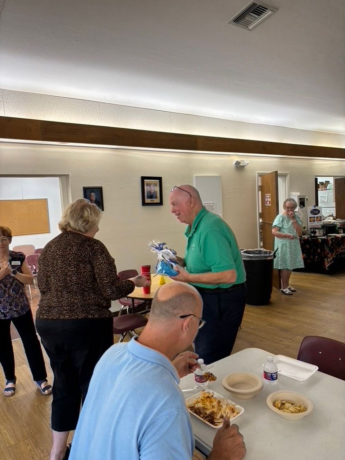 Chili winner receiving prize!