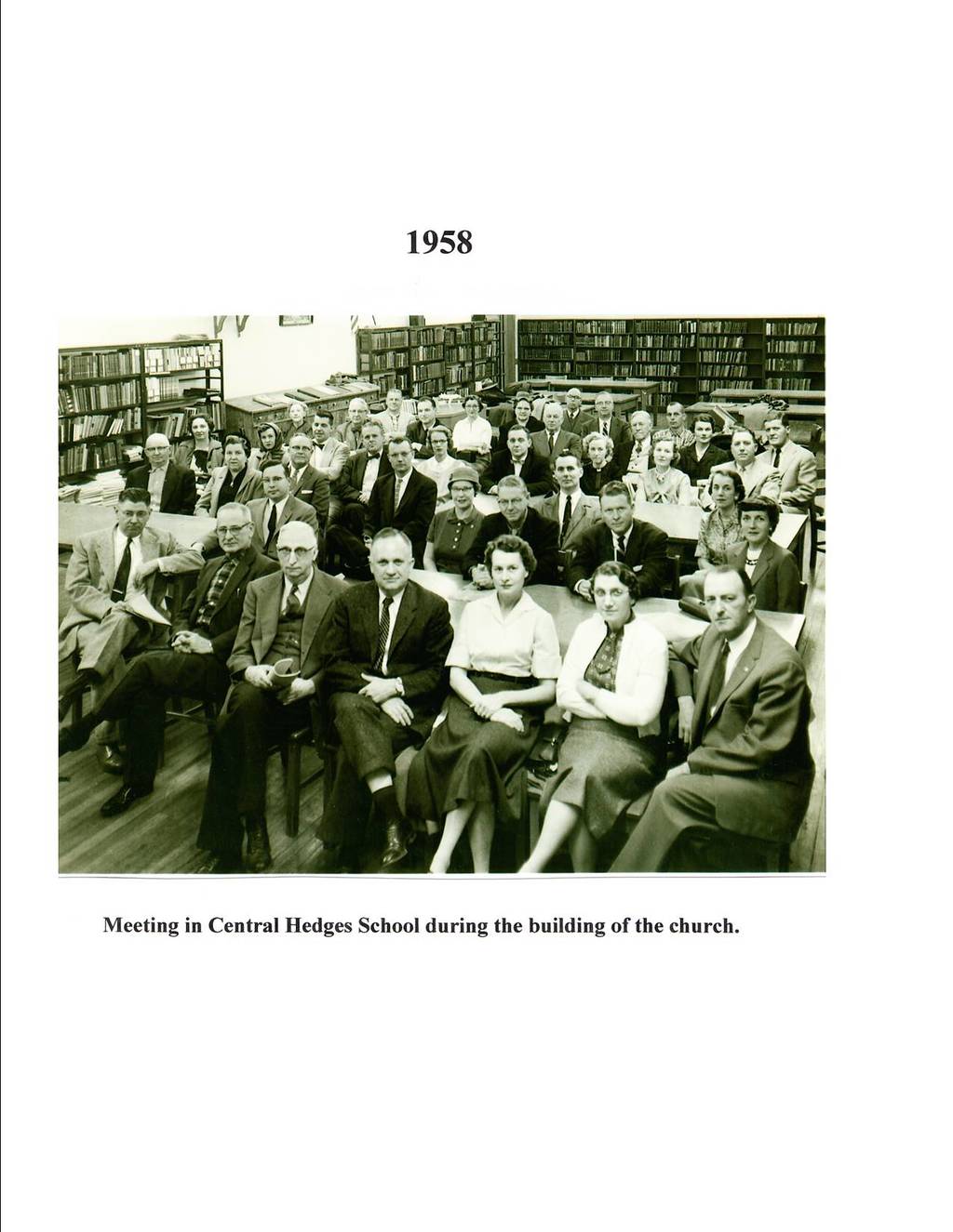 1958 UM Church Service in Hedges School