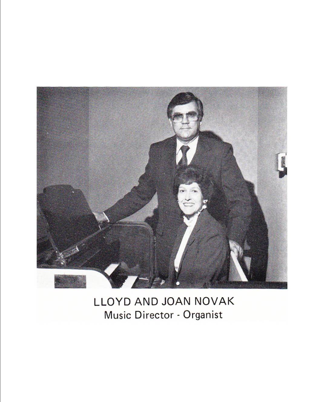 1983 Lloyd & Joan Novak - FUMC Music Director and Organist