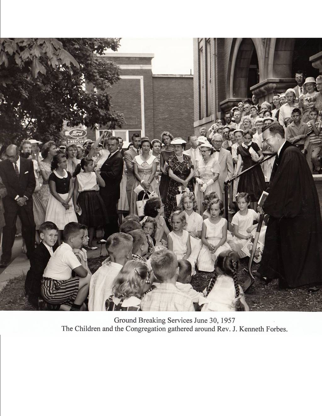 1957 - June 30th Ground Breaking Service with Congregation and Children