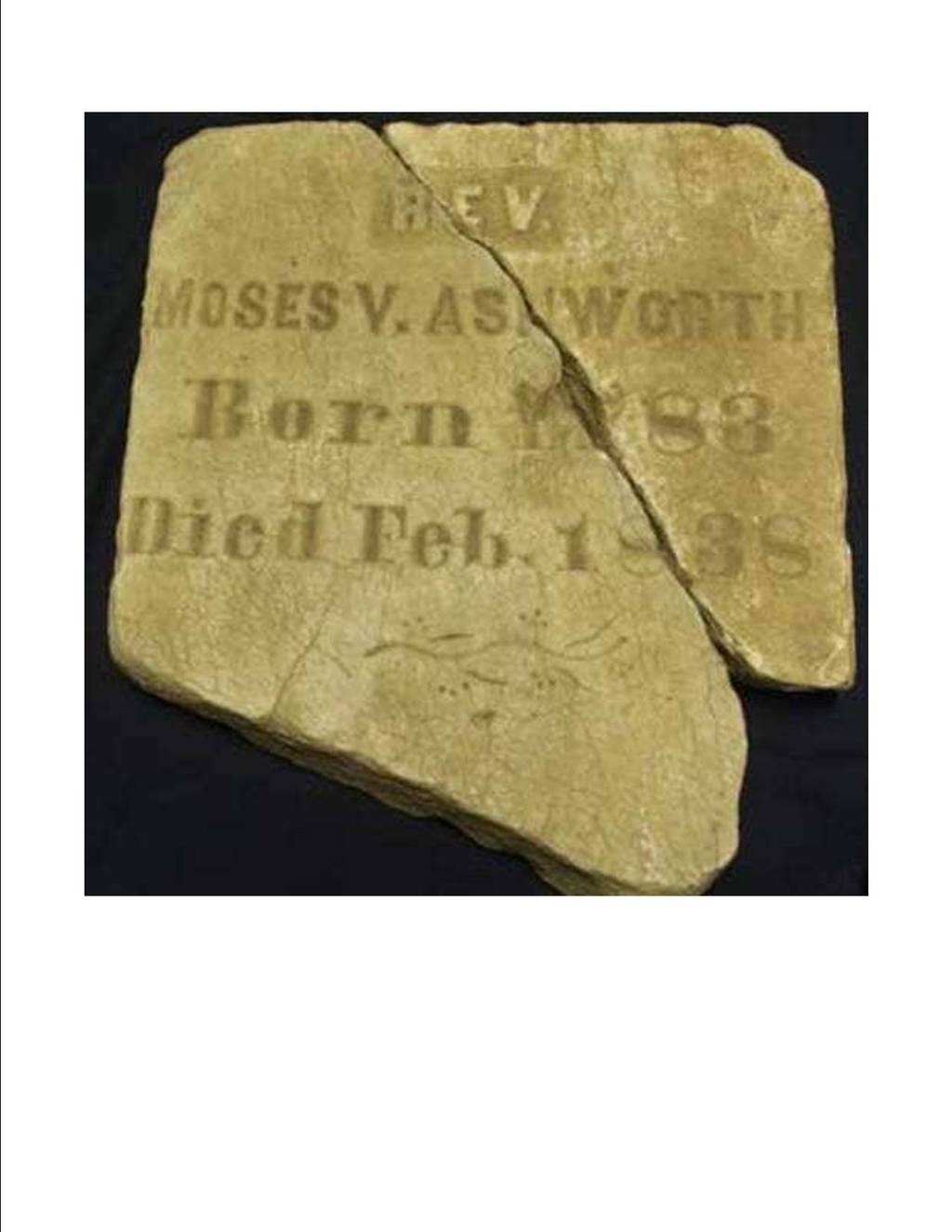 1838 Moses Ashworth - Headstone