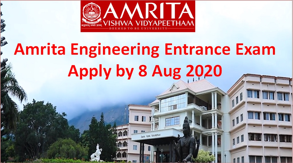 Amrita Engineering Entrance Exam : Last 2 weeks to apply