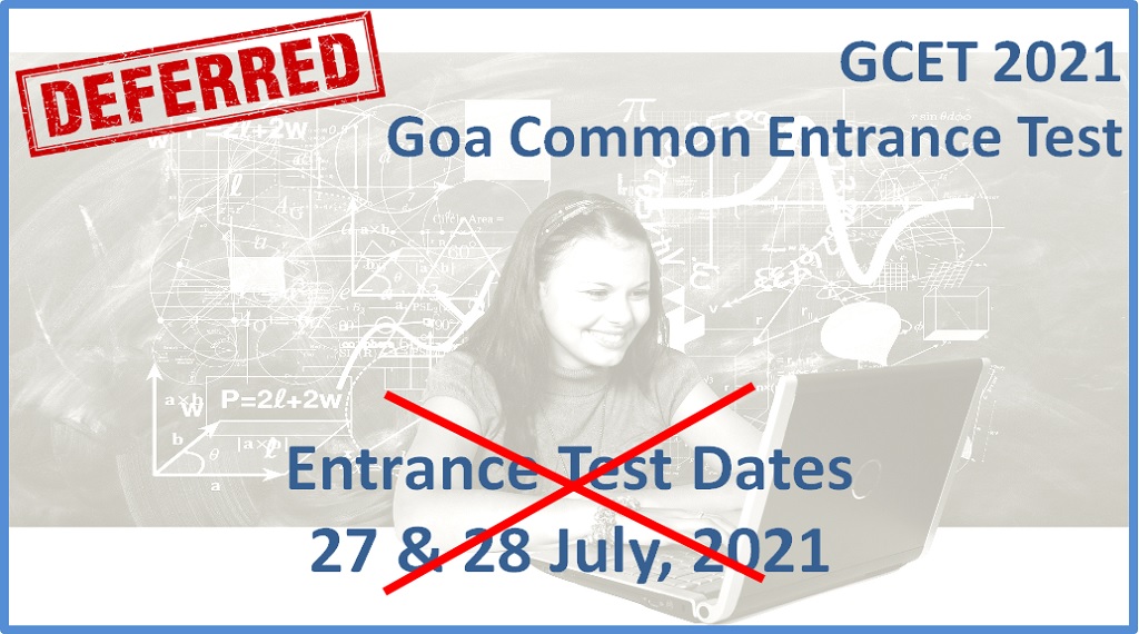 Goa GCET 2021 Deferred Due to Clash With JEE-Mains