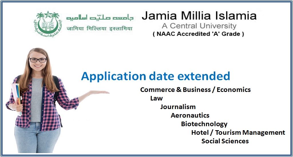 Jamia Millia Islamia : Apply by 14 Sep