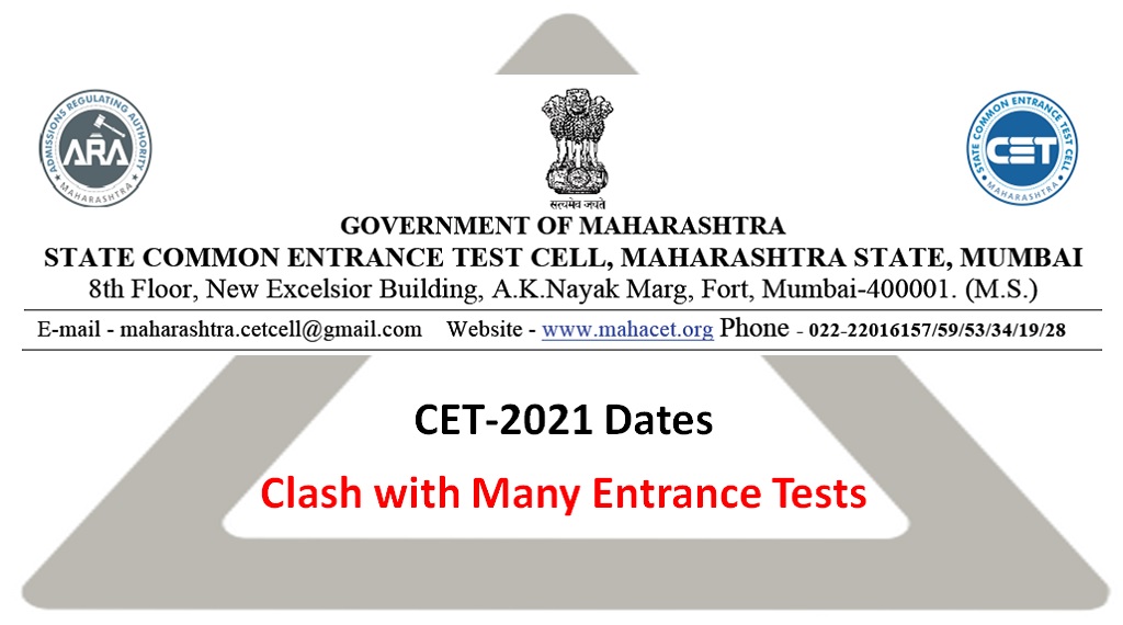 Maharashtra CET 2021 Exam Dates Clash 