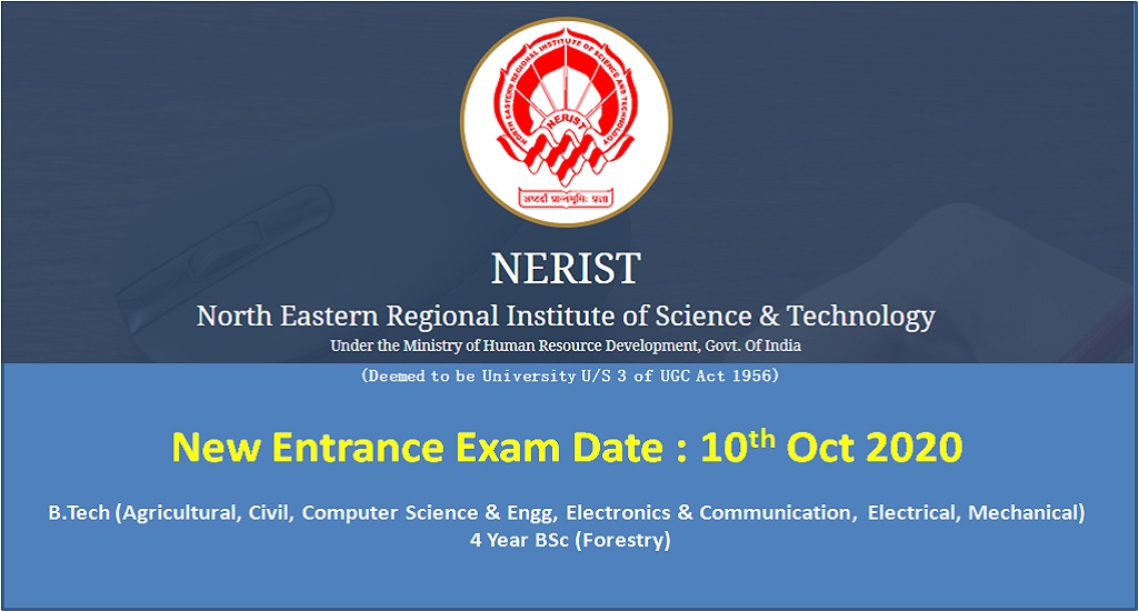 NERIST announces NEE 2020 date