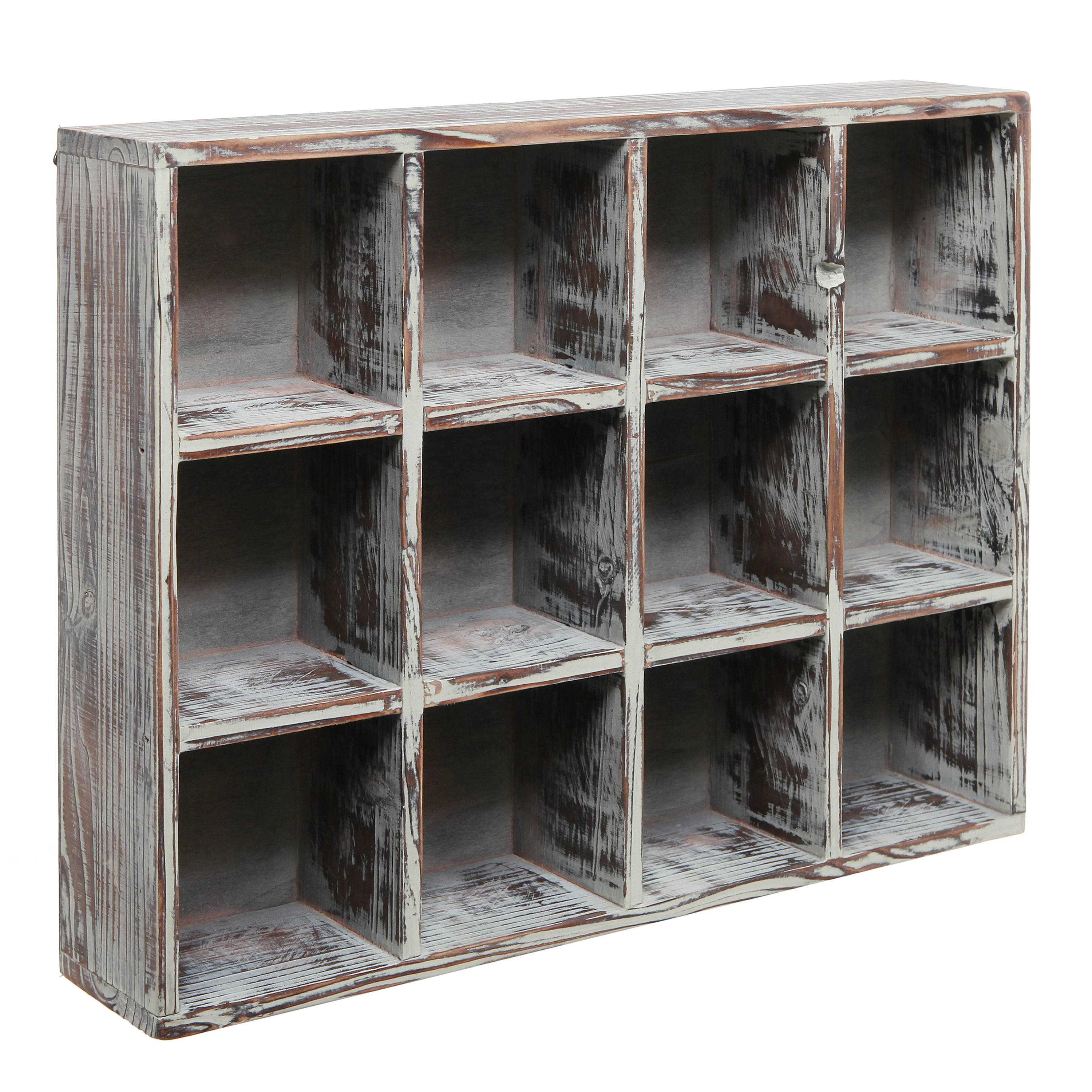 Handmade Wall Mounted 12 Compartment Shadow Box / Display Shelving Unit