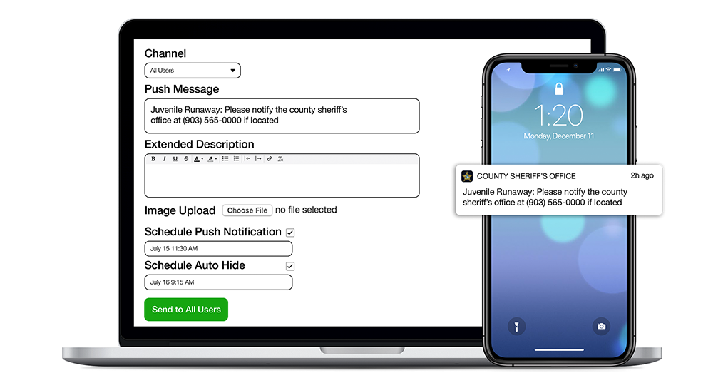 Control your message with our app control panel