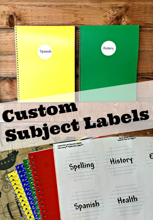 easy custom subject notebooks with avery labels myprintly avery notebooks