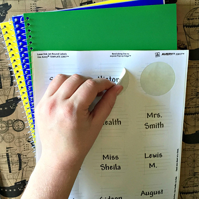 easy custom subject notebooks with avery labels myprintly